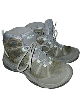 KEEN Women's Gray Waterproof Mid-Height Hiking Boots